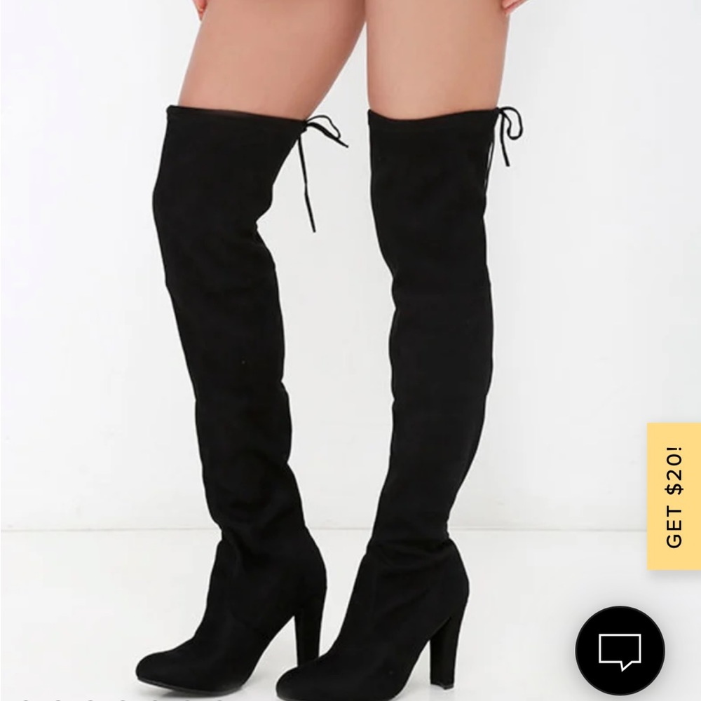 Worn ONCE! Steve Madden “Gorgeous” over the knee black suede boots size 7!